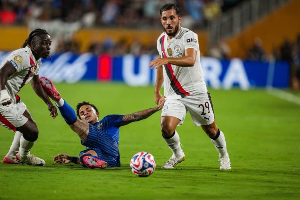 Rayan Cherki grabbed an assist during his cameo against Al Hilal. (via Cherki X account)