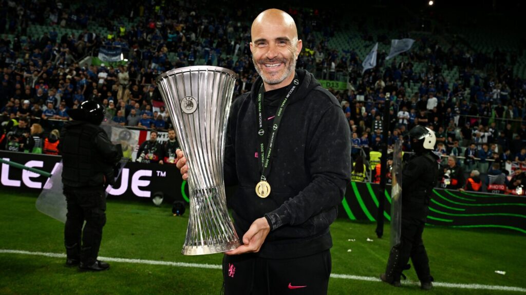 Enzo Maresca collected several trophies as a player and now is doing it as a coach. (NBC Sports)