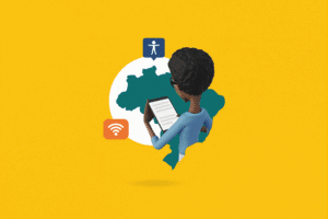 Illustration representing Brazilians’ relationship with the internet (Photo: reproduction)