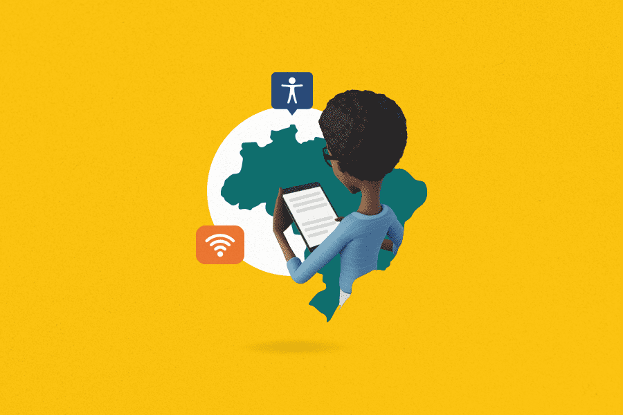 Illustration representing Brazilians’ relationship with the internet (Photo: reproduction)