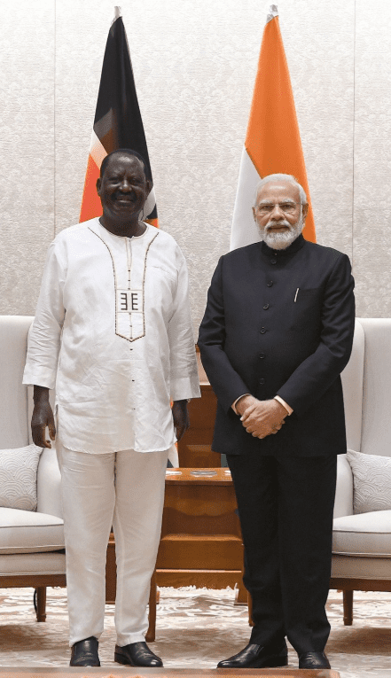 Raila Odinga and Indian Prime Minister Narendra Modi