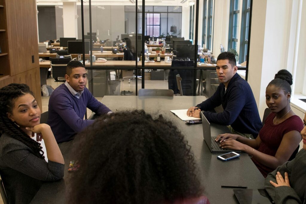 A group of office workers. Photo by The Jopwell Collection, via Unsplash