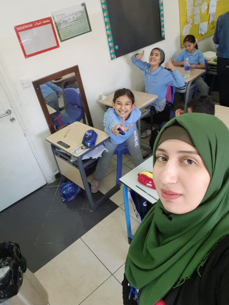 Wiam Najjar and students
