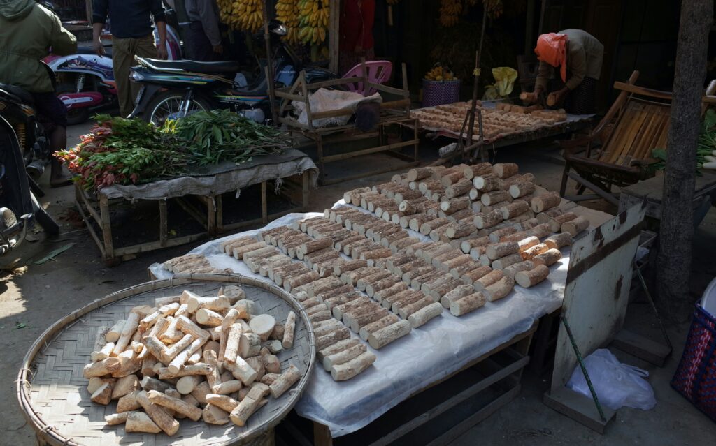 A market in Myanmar. 