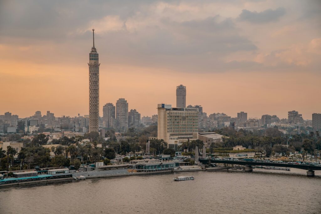Cairo’s skyline at sunset.