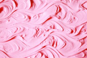 Very swirly pink frosting, or is it a textured painting?